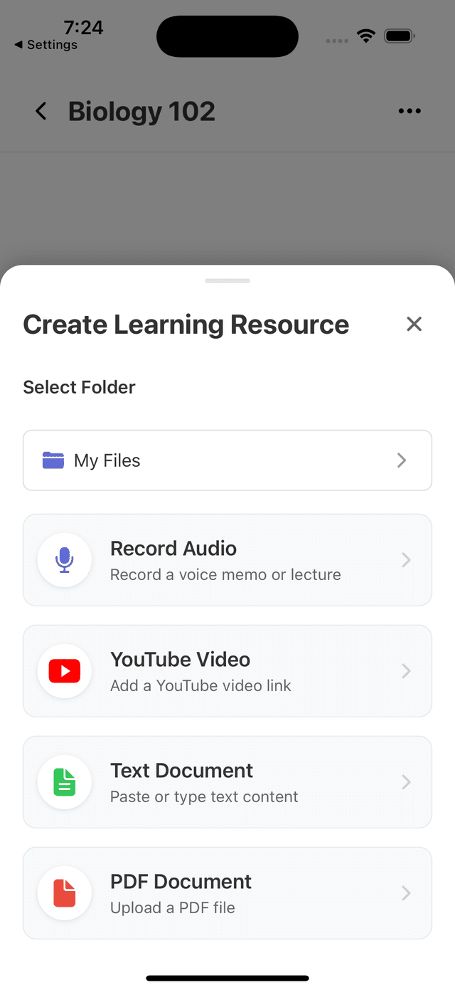 Richard app interface
